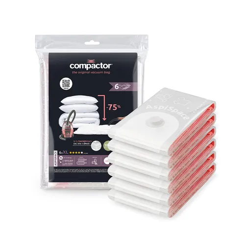 Compactor Bag Aspispace XL 140 litrů vakuové pytle 6 ks