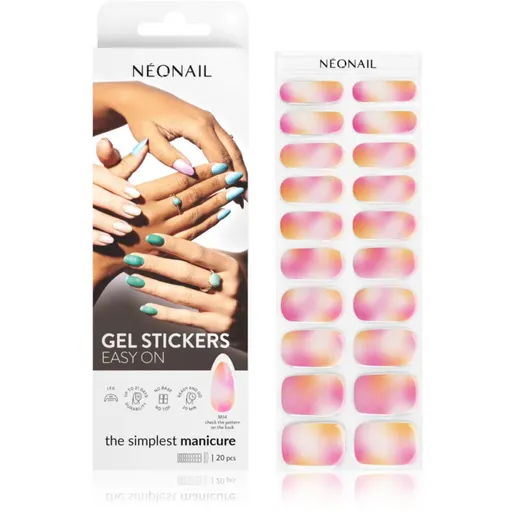NEONAIL Easy On Gel Stickers nálepky na nehty s použitím UV/LED lampy odstín M14 20 ks