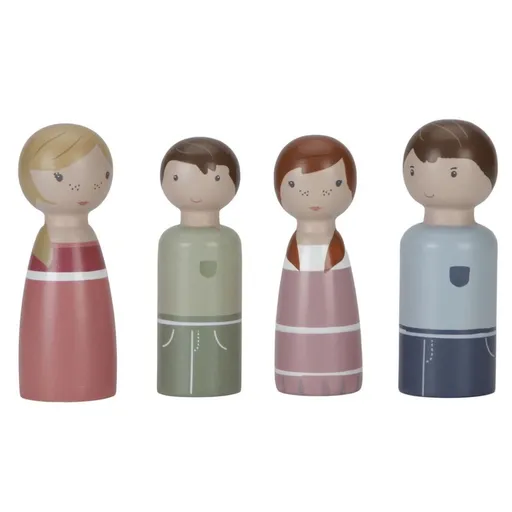 Sada dřevěných panenek Family Rosa