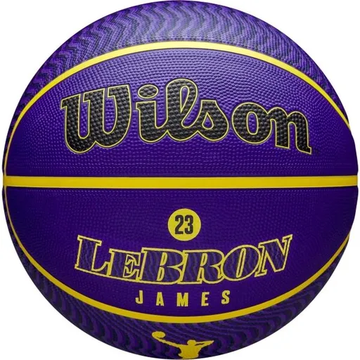 Wilson NBA PLAYER ICON OUTDOOR LEBRON JAMES Basketbalový míč, fialová, velikost
