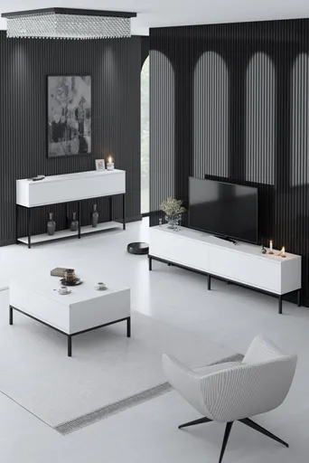 Living Room Furniture Set Lord - Black, White