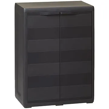 SHUMEE Skříň zahradní s 1 policí, černá