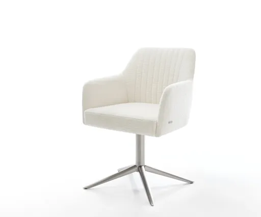 Jídelní židle Greg-Flex bouclé měkký béžová podnož křížová