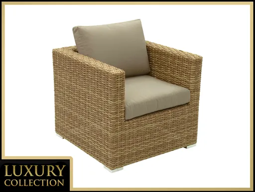 DEOKORK Ratanové křeslo MALIBU (béžovo-hnědá)