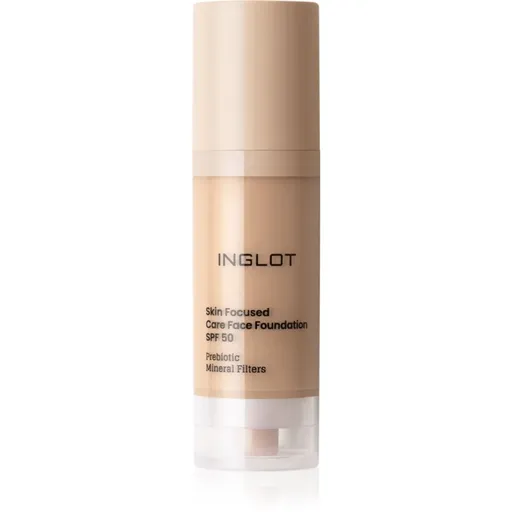 Inglot Skin Focused Care Face Foundation SPF 50 krycí make-up SPF 50 odstín 305 Peachy Beige 30 ml