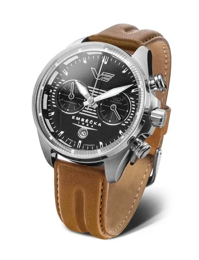 Vostok Europe Limitovaná edice Embéčka Chrono Line 6S21-325A497 - Hnědý kožený řemínek