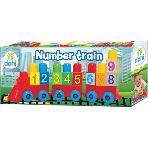 Stavebnice Vláček plastový s čísly