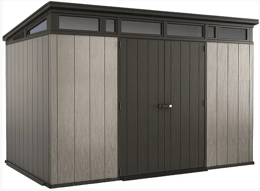 Zahradní domek plocha 342 x 218 cm (šedá-antracit)