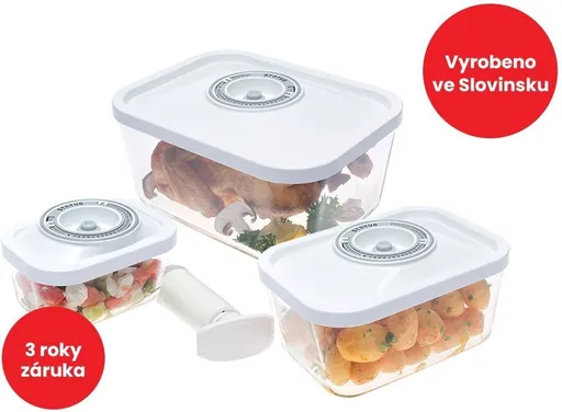 Status 4 dílný set vaku boxů, SKLO, BÍLÁ  (181021)