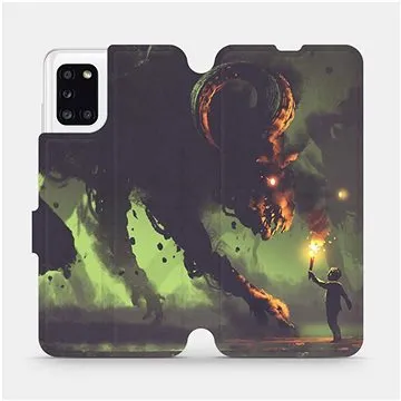 Flipové pouzdro na mobil Samsung Galaxy A31 - VA08P Příšera a kluk s pochodní (5903516227273)