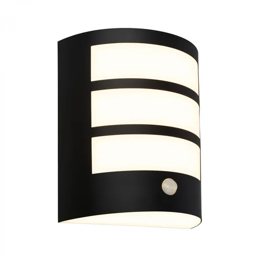 BRILONER LED nabíjecí nástěnné svítidlo, venkovní, pohybové čidlo, soumrakový senzor, IP44, černá 3795015