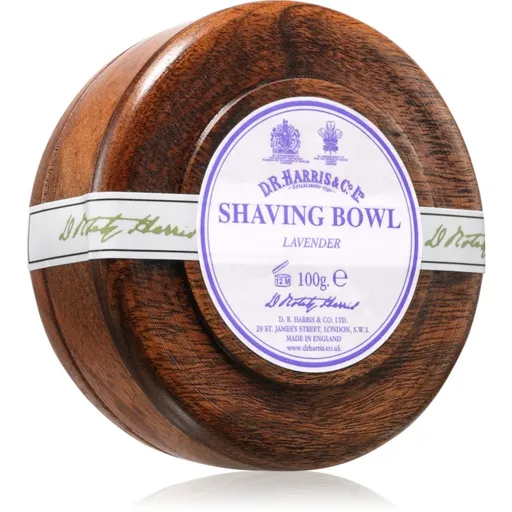 D.R. Harris Shawing Bowl Mahogany wood mýdlo na holení Lavender 100 g