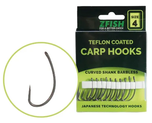 Zfish Teflonové Háčky Curved Shank BL,Zfish Teflonové Háčky Curved Shank BL