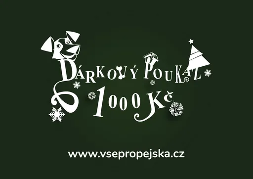 Vsepropejska Tmavě zelený dárkový poukaz (elektronický) Typ: 1000 Kč