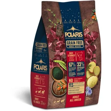 Polaris bezobilné granule s čerstvým masem Adult hovězí, krůtí 2,5kg (5999566110542)