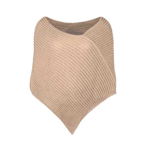 Bontis Pletené pončo - Béžová | uni