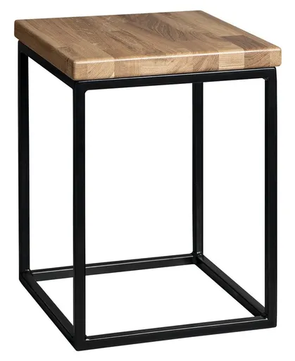 SAPHO SKA stolička 30x41x30cm SKA401 , černá mat/dub SKA190