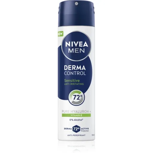 NIVEA MEN Derma Control Sensitive antiperspirant ve spreji pro citlivou pokožku 150 ml