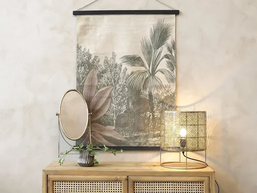 Nástěnná vintage mapa s palmou Palm Trees  - 76*97 cm Chic Antique