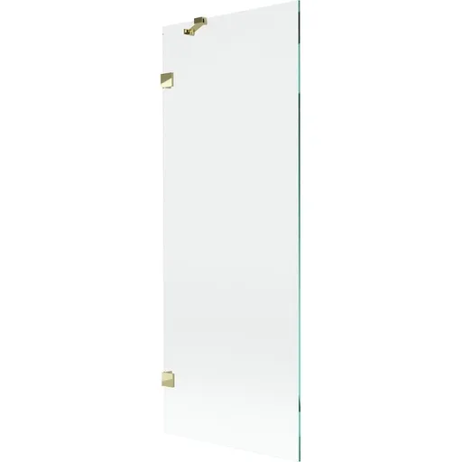 MEXEN/S Lunar vanová zástěna FIX 70 x 150, transparent, zlatá 897-070-000-50-00