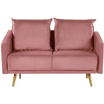 Sametová 2místná BELIANI růžová MAURA (beliani_247486)