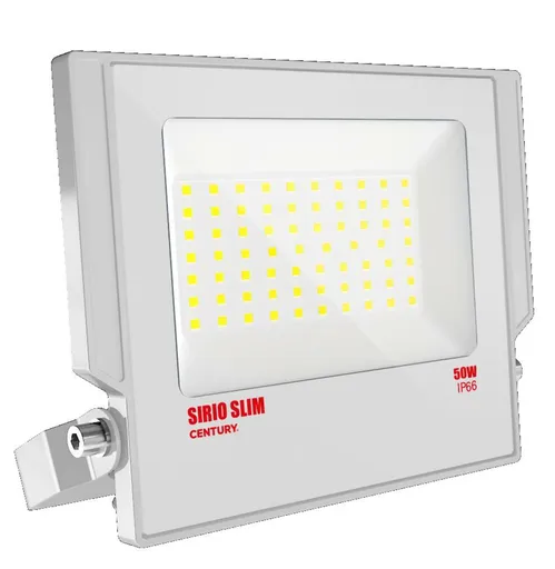 CENTURY LED reflektor SIRIO SLIM BÍLÝ 50W 4000K 110d 178x200x28mm IP66 IK08