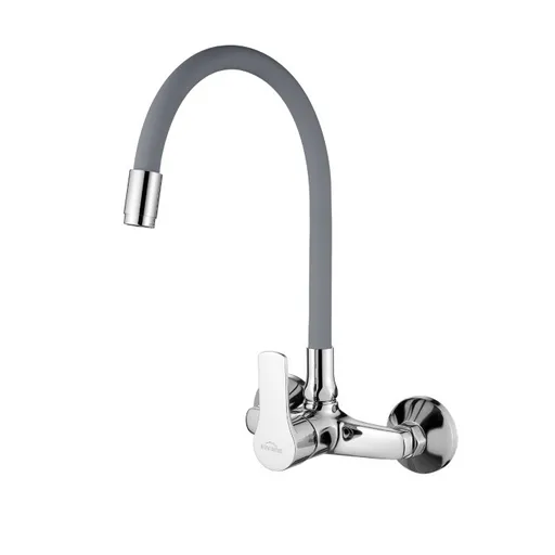 INVENA Nástěnná baterie VERSO flexibilní výtok, šedá BC-82-E5S-L