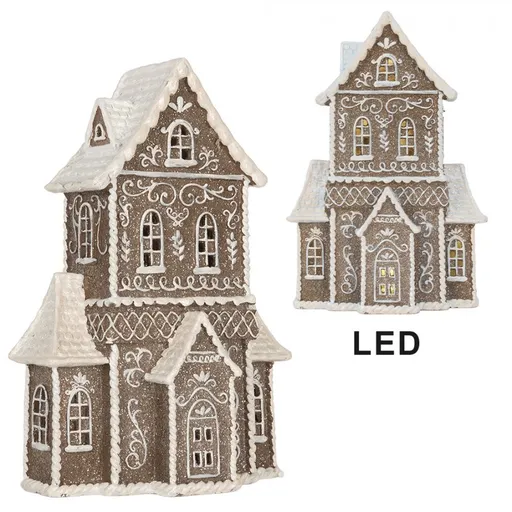 Perníkový LED domek Gingerbread Cotti - 23*11*33 cm Clayre & Eef