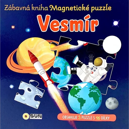 SUN Zábavná magnetická kniha Vesmír - čti a skkládej