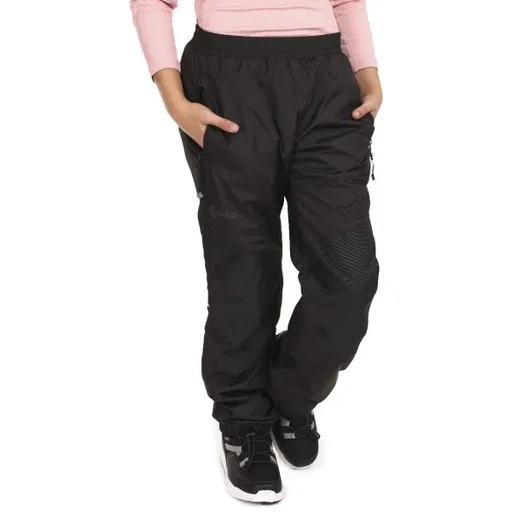 KILPI JORDY Dětské outdoorové zateplené kalhoty, černá, velikost