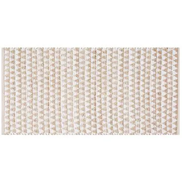 Béžový geometrický koberec 80x150 cm TUNCELI, 57820 (beliani_57820)