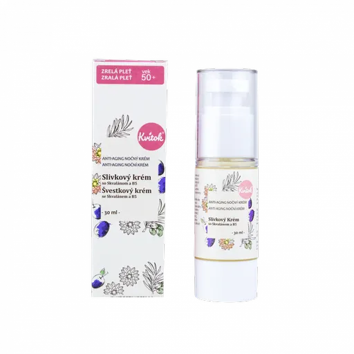 Kvitok Noční švestkový krém pro zralou pleť 50+ (30 ml)