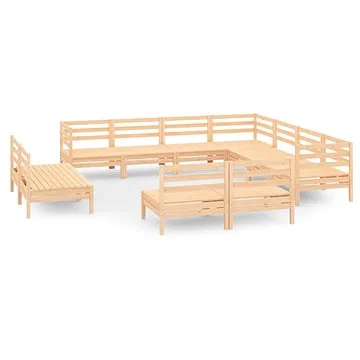 11dílná zahradní sedací souprava masivní borovice, 3083154 (3083154)