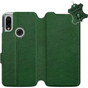 Flip pouzdro na mobil Xiaomi Redmi 7 - Zelené - kožené -   Green Leather (5903226874057)