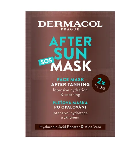 Dermacol AFTER SUN Pleťová maska 2x8 ml