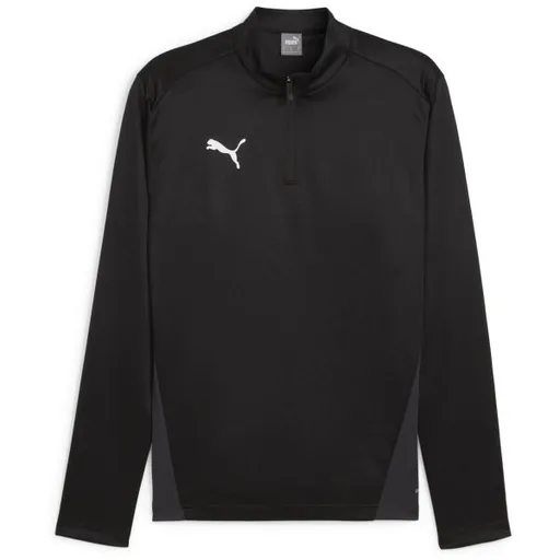 Puma TEAMGOAL TRAINING 1/4 ZIP TOP Pánské triko, černá, velikost