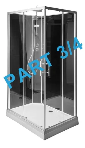 AQUALINE GRANVIK sprchový box 800x1200x2180 komponent 3/4 zadní tmavé sklo 19-120-09-12-00