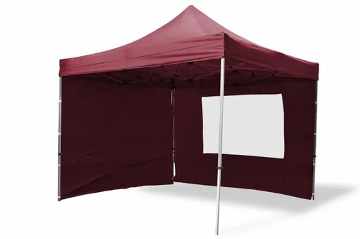 Garthen PROFI 4277 Zahradní párty stan nůžkový 3x3 m vínový + 4 boční stěny
