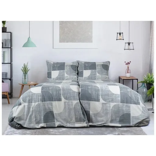 B.E.S. Petrovice Flanelové povlečení Nordic Grey, 140 x 200 cm, 70 x 90 cm