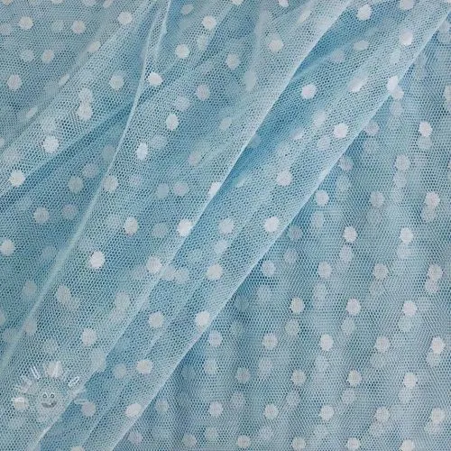 Tyl na TUTU SPOT light blue