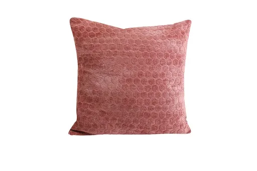 Starorůžový sametový čtvercový polštář Kameli - 45*45 cm Light & Living
