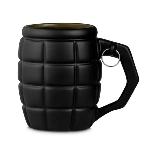 Velký hrnek ve tvaru granátu - černý