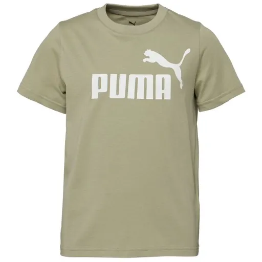 Puma ESSENTIALS N0. 1 LOGO TEE B Chlapecké triko, khaki, velikost