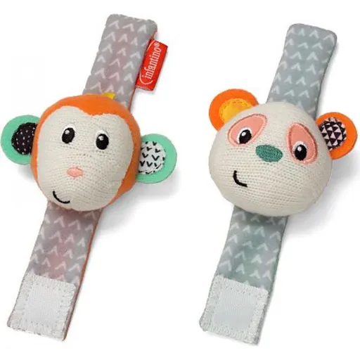 Infantino Chrastítka na ruku Opička & Panda