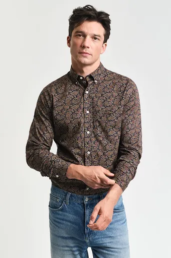 KOŠILE GANT REG PAISLEY PRINTED SHIRT PRUSSIAN BLUE
