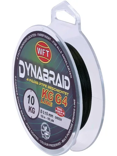 Wft splétaná šňůra round dynamix g4 green 150 m - 0,16 mm 16 kg
