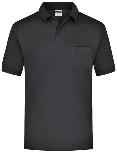 James & Nicholson (Daiber) Pánská polokošile s kapsičkou JN026 - Černá | 3XL