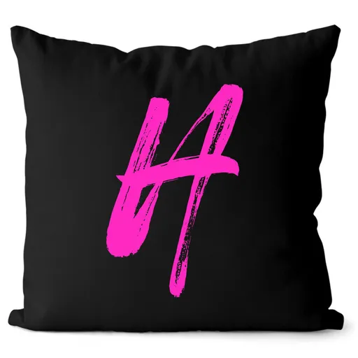 Polštář – písmeno H (Velikost: 55 x 55 cm, Barva: Růžová)
