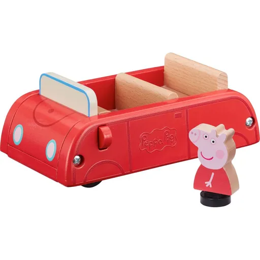 Peppa Pig dřevěné rodinné auto a figurka Peppa