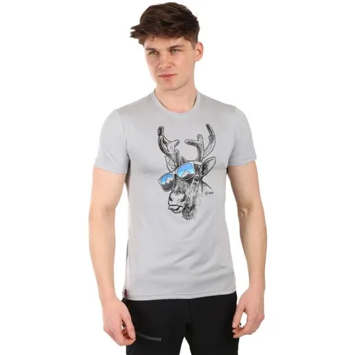 KILPI LISMAIN Pánské funkční tričko, šedá, velikost